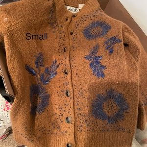 BEADED! Anthropologie women’s S awesome embroidered/embellished cardigan. NWOT